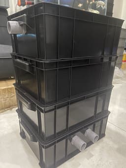 Bộ lọc baki tràn trên cho hồ cá cảnh vừa và nhỏ - Kích Thước 34x25x13 Màu Đen- ống phi 27 5