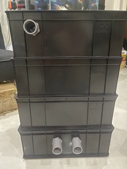 Bộ lọc baki tràn trên cho hồ cá cảnh vừa và nhỏ - Kích Thước 34x25x13 Màu Đen- ống phi 27 6