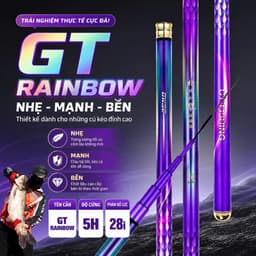 Bộ Combo Cần Câu Tay GT RAINBOW 5H Tải Cá 7kg Kèm Đầy Đủ Phụ Kiện Giá Rẻ Về Chỉ Việc Câu 6