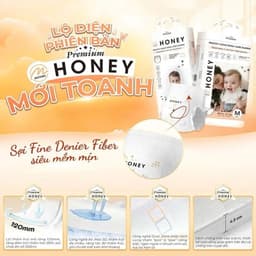 [ Combo mua 5 tặng 1 ] Tã/bỉm HONEY đủ size NB66/S52/M46/M52/L48/XL44/XXL42/XXXL40/XXXXL38 2