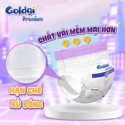 [ Combo mua 5 tặng 1 ] Tã/bỉm GOLDGI+ Nhật Cao Cấp Đủ Size NB/S/M/L/XL/XXL 4