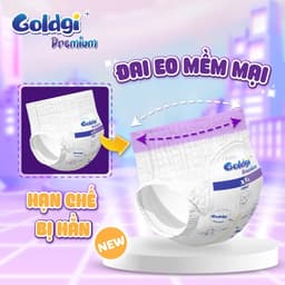 [ Combo mua 5 tặng 1 ] Tã/bỉm GOLDGI+ Nhật Cao Cấp Đủ Size NB/S/M/L/XL/XXL 3