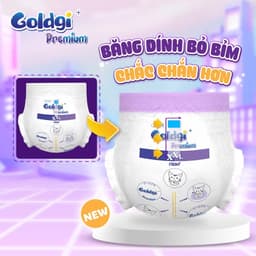[ Combo mua 5 tặng 1 ] Tã/bỉm GOLDGI+ Nhật Cao Cấp Đủ Size NB/S/M/L/XL/XXL 5