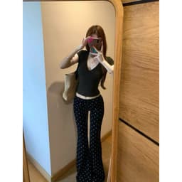 Quần Thun Loe Chấm Bi Dáng Dài Co Giản Xinh, Freesize Dưới 52kg- MTS 6