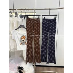 Quần Thun Loe Chấm Bi Dáng Dài Co Giản Xinh, Freesize Dưới 52kg- MTS 8