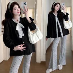 Quần Thun Loe Chấm Bi Dáng Dài Co Giản Xinh, Freesize Dưới 52kg- MTS 5