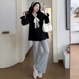 Quần Thun Loe Chấm Bi Dáng Dài Co Giản Xinh, Freesize Dưới 52kg- MTS 4