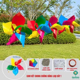 Combo 50 cái/100 Chong chóng hoa 5 cánh 5 màu khai giảng,,trang trí lớp học 2/9,khu du lịch,vui chơi,quán cà phê,trà sữa 4