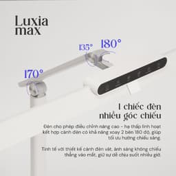Kyvian Đèn Bàn Làm Việc Bảo Vệ Mắt Luxia Max V2 24W 1200 Lumen CRI >97 Điều Khiển Từ Xa 2 Cảm Biến Thông Minh by Velix 8