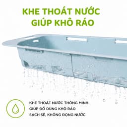 Khay Đựng Đồ Dán Tường Có Khe Thoát Nước 5699 Nhựa PP Cao Cấp Không Cần Khoan Đục Thiết Kế Chắc Chắn GD408 5