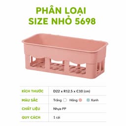 Khay Đựng Đồ Dán Tường Có Khe Thoát Nước 5699 Nhựa PP Cao Cấp Không Cần Khoan Đục Thiết Kế Chắc Chắn GD408 8