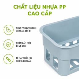 Khay Đựng Đồ Dán Tường Có Khe Thoát Nước 5699 Nhựa PP Cao Cấp Không Cần Khoan Đục Thiết Kế Chắc Chắn GD408 7