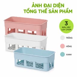 Khay Đựng Đồ Dán Tường Có Khe Thoát Nước 5699 Nhựa PP Cao Cấp Không Cần Khoan Đục Thiết Kế Chắc Chắn GD408 2