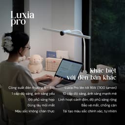 Kyvian Đèn Bàn Học Chống Cận Luxia Pro V2 1100 Lumen CRI ≥97 Bảo Vệ Mắt 16W 10 Cấp Độ Sáng 4 Nhiệt Độ Màu by Velix 2