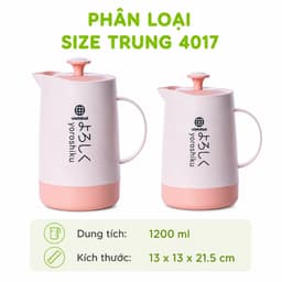 Bình Ủ Pha Trà Giữ Nhiệt 4018 Việt Nhật Dung Tích 1600ml Chất Liệu Nhựa PP An Toàn Có Quai Cầm Chắc Chắn GD406 8