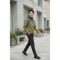 Áo khoác nam DGC phối màu thời trang dáng thể thao năng động có mũ trùm đầu tiện lợi mã WAJKBA10M 4