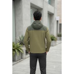 Áo khoác nam DGC phối màu thời trang dáng thể thao năng động có mũ trùm đầu tiện lợi mã WAJKBA10M 2