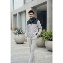 Áo khoác nam DGC phối màu thời trang dáng thể thao năng động có mũ trùm đầu tiện lợi mã WAJKBA10M 3