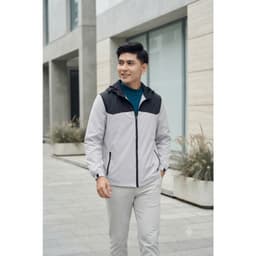 Áo khoác nam DGC phối màu thời trang dáng thể thao năng động có mũ trùm đầu tiện lợi mã WAJKBA10M 7