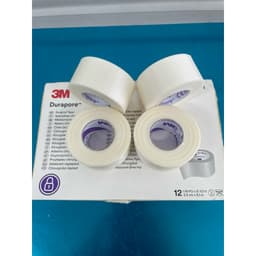 Set 2 cuộn, 6 cuộn, Băng keo lụa y tế 3M Durapore mã 1538-1 kích thươc 2,5cm x 9,1m. 5