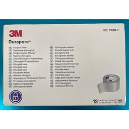 Set 2 cuộn, 6 cuộn, Băng keo lụa y tế 3M Durapore mã 1538-1 kích thươc 2,5cm x 9,1m. 6