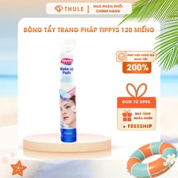 Bông Tẩy Trang Pháp Tippys (120 Miếng) - 100% Cotton Thiên Nhiên, Mềm Mịn & Không Để Lại Xơ Bông 1