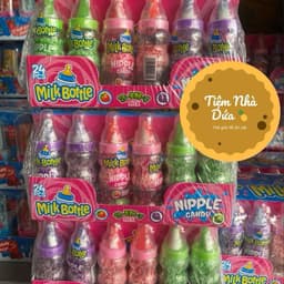Khay 24 lọ kẹo xê cốm kèm mút bình ty nhiều vị siêu ngon, kẹo cốm xê mút ty mix vị hoa quả Candy Snack Ăn Vặt Chua Food 2