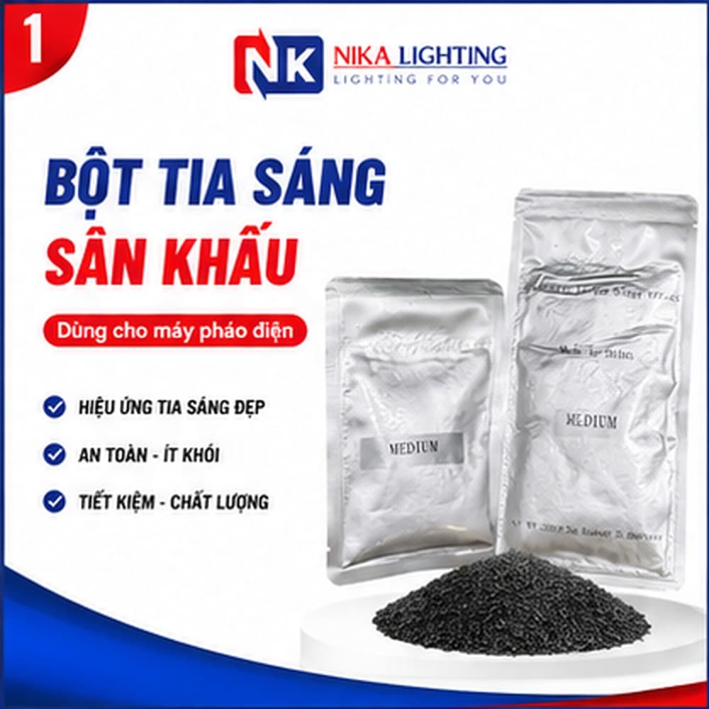 Bột tạo tia sáng sân khấu NIKA dùng cho máy phun tia sáng lạnh 450 600W tiết kiệm hiệu ứng đẹp