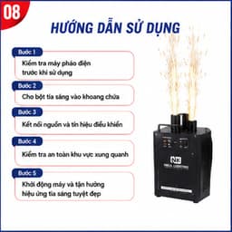 Bột tạo tia sáng sân khấu NIKA dùng cho máy phun tia sáng lạnh 450 600W tiết kiệm hiệu ứng đẹp 7