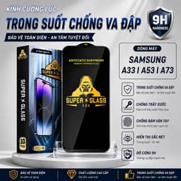 Kính cường lực Samsung A33, A73, A53 5G thế hệ mới full màn miếng dán bảo vệ màn hình điện thoại 1