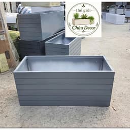 chậu nhựa Composite chữ nhật.chậu trồng cây ban công chống nắng chống nước độ bền cao 5