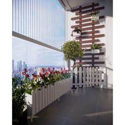 chậu nhựa Composite chữ nhật.chậu trồng cây ban công chống nắng chống nước độ bền cao 6