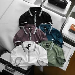 | Xả kho | Các mẫu áo polo 55kg - 95kg form suông chất vải cotton pique không nhăn 4
