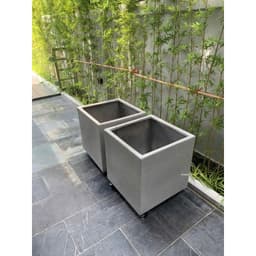 ( D30×R30×C30 ) chậu nhựa composite vuông . chậu trồng cây ban công sân vườn siêu nhẹ siêu bền 3