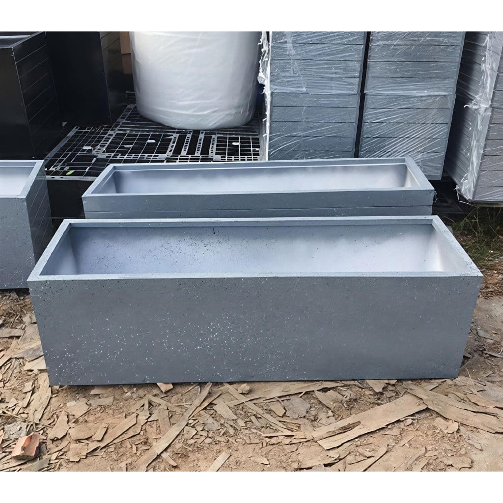 chậu nhựa Composite chữ nhật.chậu trồng cây siêu nhẹ chống nắng chống nước độ bền cao