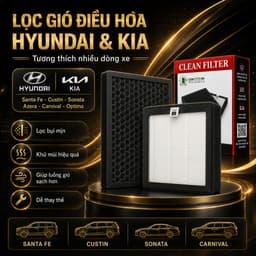 Lọc gió ô tô Hyundai Santafe, Hyundai Sonata, Kia Carninal, Kia Optima ... Mã: 971333K000/97133G8000 1