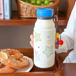 Bình Giữ Nhiệt Lõi Inox 316 Cao Cấp 500ml Họa Tiết Ngôi Sao Dễ Thương Có Ống Hút & Lọc Trà(aquy) 8