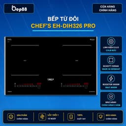 Bếp Từ đôi Chefs EH-DIH326Pro, mặt kính Schott Ceran, 2 Từ Công Suất 3600W, Tiết Kiệm Điện, Bảo hành 3 năm tại nhà 1