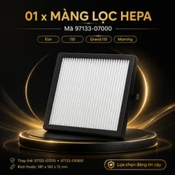 Lọc gió điều hòa Kia Morning, Kia Grand i10, Kia I10 , Eon Mã HYD 97133-07000 lọc HEPA tiêu chuẩn 6
