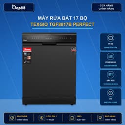 Máy rửa bát Texgio TGF8817B (17 bộ) - Diệt khuẩn UV, Tự Động Hé Cửa, Sấy khí nóng PTC, Chọn Giàn, Bảo Quản Khí Tươi 72h 1