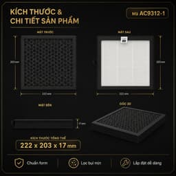 Lọc gió ô tô Forte, Cerat, Soluto, Accent, Carens, Rio, Elantra Mã 971332E200/971332E210/97133-2E200 6