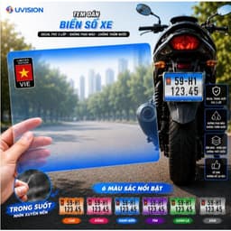 Decal Tem Dán Biển Số Xe Máy PVC 3 Lớp Cao Cấp Chống Nước Bền Màu· 1