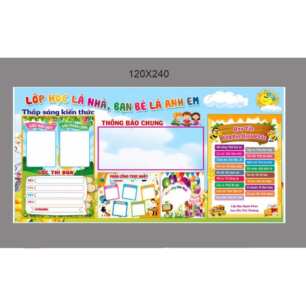 LH 28 - BẢNG TIN LỚP HỌC/ TRƯỜNG HỌC KIỂU MỚI/ LỚP HỌC THÂN THIỆN