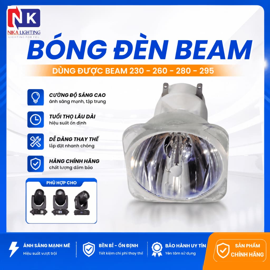 Bóng Đèn Beam 295 Dùng Cho Đèn Beam 230 260 280 295, Bóng Đèn Sân Khấu Thay Thế Chuyên Dụng