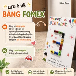 Bảng Fomex F02 Trang Trí Sinh Nhật Happy Birthday ( Không bao gồm ô tô) 2