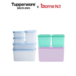 Bộ hộp trữ đông dẻo Gen II (5) và trữ mát Tupperware Cubix Starter - Bảo hành trọn đời - Nhựa nguyên sinh an toàn 1