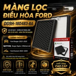 Lọc Gió Điều Hoà Ford ô tô: Ranger đời (22-25), RAPTOR / WILTRACK mới, Ford Everest (22-25) DG9H-18D483-BA 2