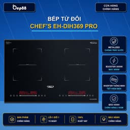 Bếp từ đôi Chef's EH-DIH369 PRO, Mặt kính chống xước, Model 2026, Bảo hành 3 năm 1