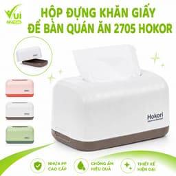 Hộp Khăn Giấy Hokori 2705 Nhựa PP Cao Cấp Cho Phòng Khách Văn Phòng Ô Tô GD33 1