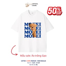 SALE 50% -  Áo Thun Trẻ Em và Nam Nữ màu TRẮNG GẠO in hình COZY SEASON cotton 4 chiều Premium mềm mịn thoáng mát ISEE VN 3
